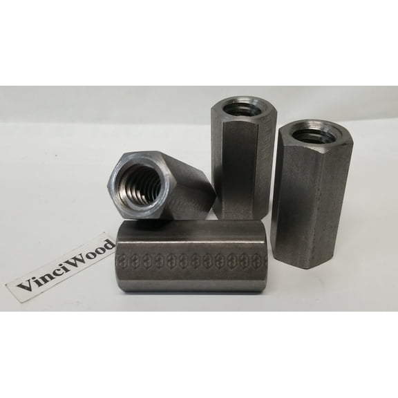 3/4-6 Acme Coupling Nut (2 Pieces) Right Hand,1" Wide Hex x 2-1/4" Made in USA.