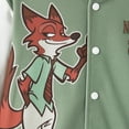 thumbnail image 4 of Disney Boys Girls Bomber Jacket Zootopia Nick Wilde Green Graphic Varsity Lightweight Sweatshirts Gift Fall Spring Toddler Kids 4-5T, 4 of 10