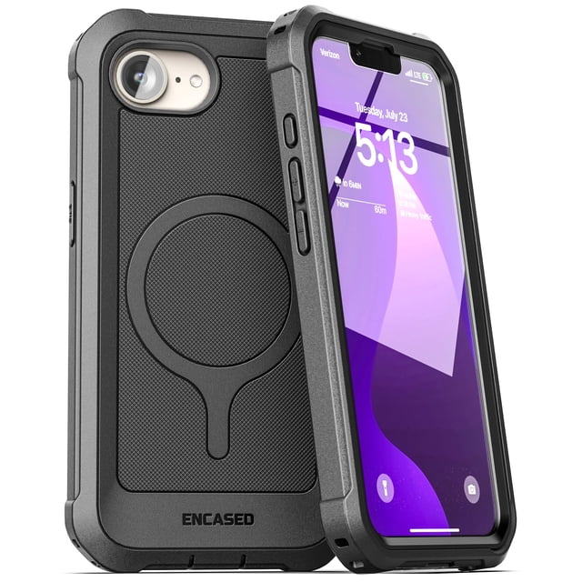 Funda para iPhone 16e con protector de pantalla, color negro
