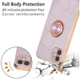 thumbnail image 2 of Electroplated Magnetic Ring Holder Case, 360 Degree with Rotation Metal Finger Ring Holder Magnet Car Holder Soft Silicone Shockproof Cover for iPhone 13 6.1 inch - Purple, 2 of 16