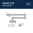thumbnail image 2 of Grohe Zedra 310752432 2-Handle Wall Mount Pot Filler in Matte Black, 2 of 7