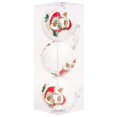 thumbnail image 1 of Inteprter 3 unidades/juego de bolas redondas de Navidad, adorno brillante, decoración, bolas colgantes, suministro de fiesta para el hogar, sala Kits de decoración para fiestas Blanco, 1 of 6