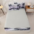 thumbnail image 4 of Manfei Vintage Wildlife Zipper Twin Comforter Sets with Fitted Sheet and 2 Pillowcases,Rustic Wolves Zipper Bedding Set,Gray,Light Gray Reversible,4pcs, 4 of 8