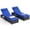 Brown four-line rattan + sky blue cushion (2 pieces/box), variant on Outdoor Chaise Lounge Chairs Set of 2, PE Rattan Chaise Patio Lounge Chair with Side Table & Cushion,All-Weather PE Rattan Poolside Sun Lounger for Poolside Deck Beach Yard