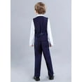 thumbnail image 2 of 4pcs Boy's Gentleman Suit, Suit Jacket Long Sleeve Plain Color Shirt & Pants & Vest & Tie, Spring And Autumn Boys Preppy Style Vest Set For Competition Performance Wedding Banquet Dress, 2 of 5