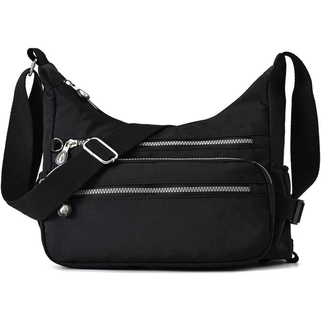 Sac Bandoulière Sac à Main Tissu Nylon Multi-Poches Cabas Dames Messager Sac à Main