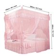 thumbnail image 4 of Fdit Luxury Princess 3 Side Openings Post Bed Curtain Canopy Netting Mosquito Net Bedding,Bedroom Mosquito Netting,Mosquito Net, 4 of 8