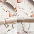 thumbnail image 4 of Utopia Alley Shower Hooks - Shower Curtain Rings for Bathroom - Rust Proof Shower Curtain Hooks for Shower Curtain or Liner - Set of 12, Brushed Nickel, 4 of 10