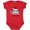 Red, variant on Inktastic Santa Jaws Cute Christmas Shark in Santa Hat Boys or Girls Baby Bodysuit