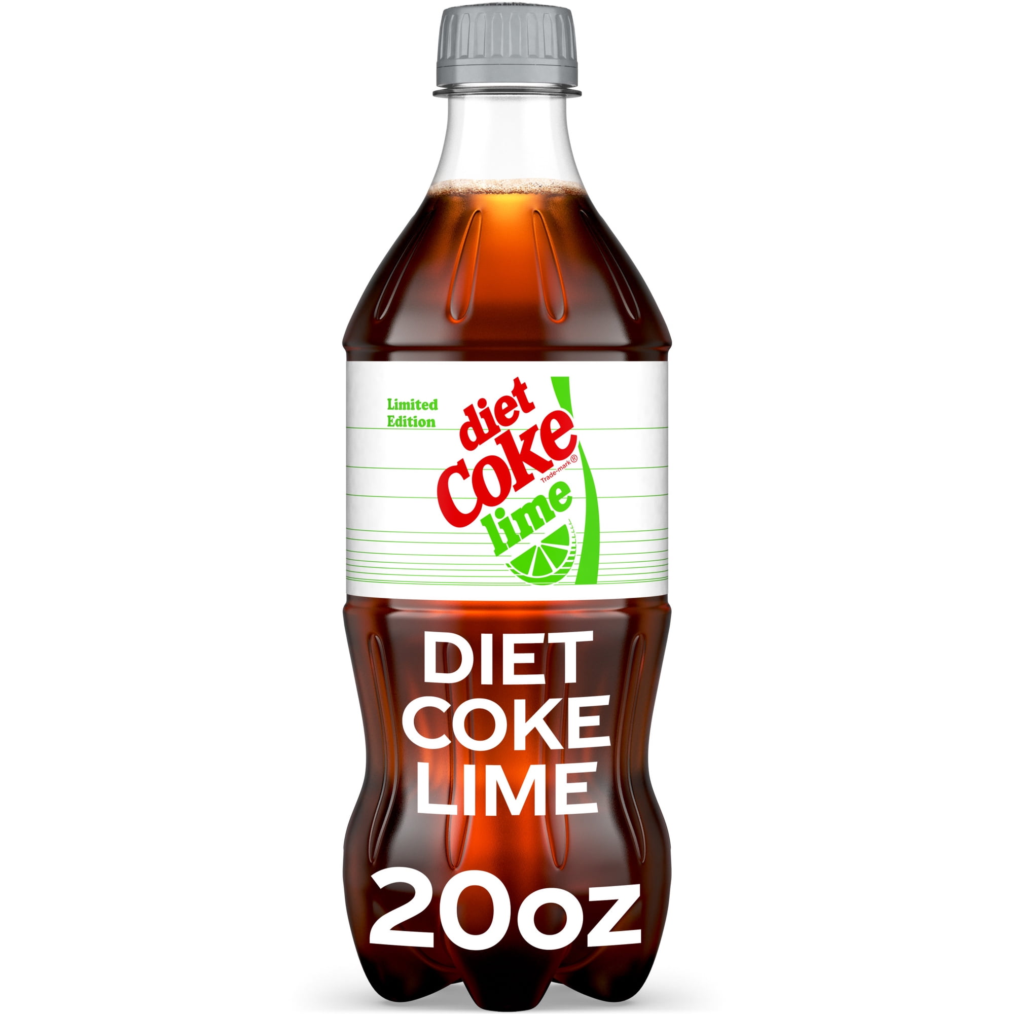 Diet Coke Lime Soda Pop Bottle, 20 fl oz
