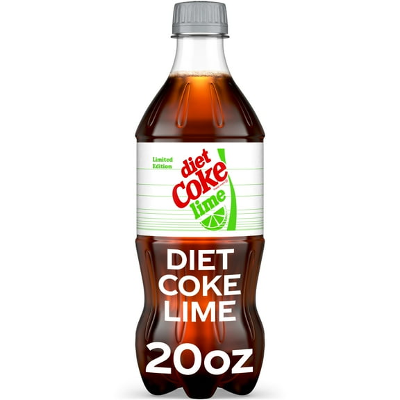 Diet Coke Lime Soda Soft Drink, 20 fl oz Bottle