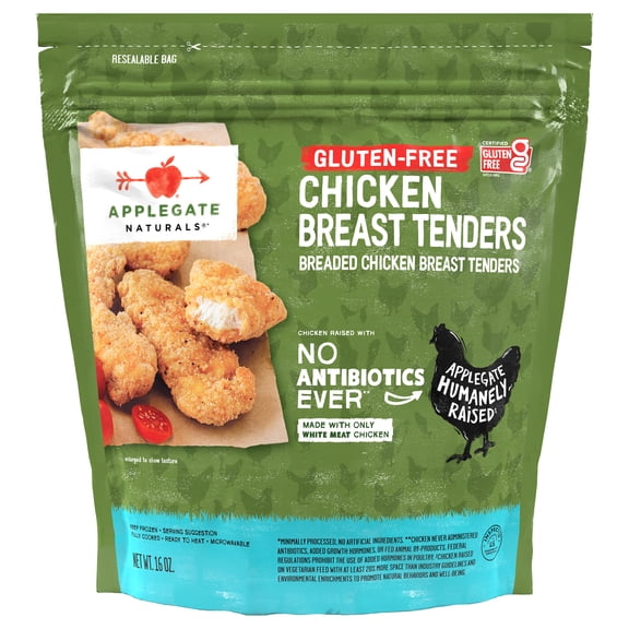 Applegate Natural Gluten-Free Breaded Chicken Breast Tenders, 16oz (Frozen)