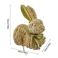 thumbnail image 3 of Resin Easter Rabbits Figurines Outdoor Indoor Decorations Rustic Rattan Resin Rabbit Small Statue Table Centerpieces for Home Spring Holiday Bunnies Tabletop Ornaments Garden Yard Party Decor, 3 of 9