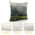 thumbnail image 4 of Orinice Mountain Range Grassy Field Landscape Graphic Decorative Pillow Cover 1PC 22x22in, 4 of 5
