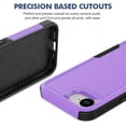 thumbnail image 5 of KOMI iPhone 16E Case: Dual Layer Protective Heavy Duty Cell Phone Cover Shockproof Rugged with HD Screen Protector - Military Protection Bumper Tough - Apple iPhone 16E / SE 2025 / SE4, Purple, 5 of 8