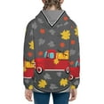 thumbnail image 6 of Kdxio Red Pickup Truck With Pumpkins Pattern Kids Boys Girls Zip Up Hoodie 3D Printed Hooded Sweatshirt Hoody Coat with Pocket 7-12 Y-Medium, 6 of 6