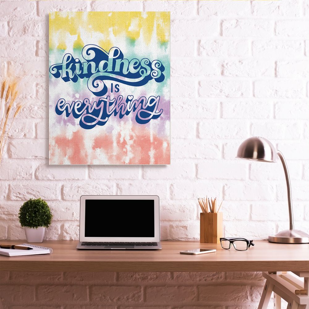 Stupell Industries Kindness is Everything Quote Over Colorful Tie Dye Designed by Loni Harris