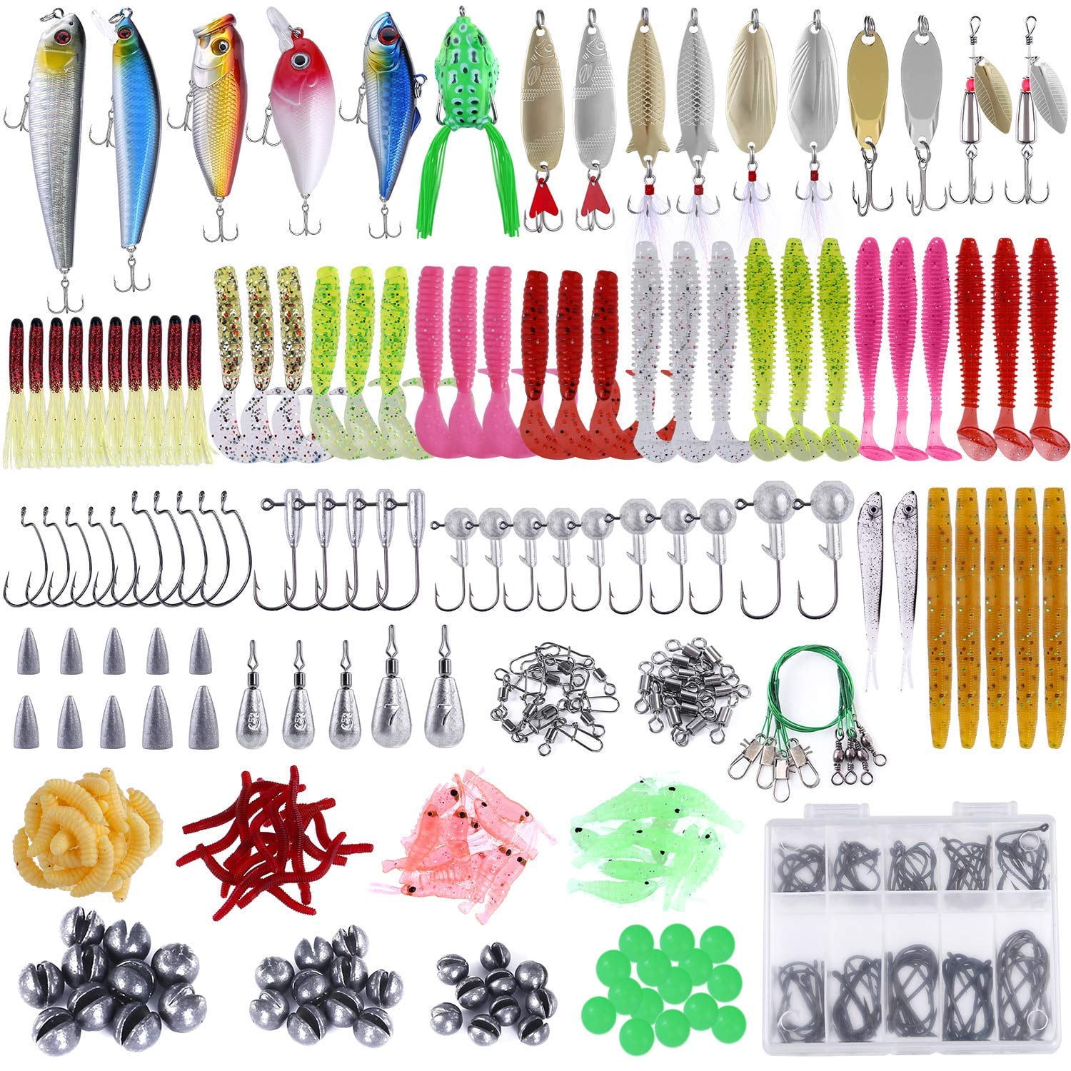 Fishing Lures  All-in-one Tackle Box With Included Gear Lure Bait Accessories Kit For Freshwater Bass Trout Ideal Gifts Men Father & Beginners