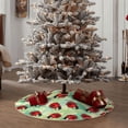 thumbnail image 4 of Xecao Red Ladybugs And Leaf Pattern Christmas Tree Skirt Round Xmas Tree Mat Base Cover for Holiday Home Decorations-36", 4 of 6
