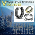 thumbnail image 4 of Norse Viking Runes Hoop Earrings For Men Women 12mm Huggie Hoops With Delicate Gift Packaging, 4 of 5
