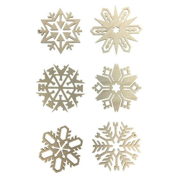 Alexander Taron Set of 6 Richard Glaesser Assorted Snowflakes Christmas Ornaments 2.75"