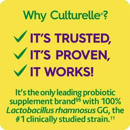 Culturelle Digestive Daily Probiotic Capsules for Digestive Health for Men and Women, 30 Count - 2 Pack