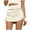 Beige, variant on Miqool Womens Tennis Skirt Ruched Drawstring Athletic Skirts with Built-in Shorts High Waisted Golf Skort for Sports Running Workout Pickleball