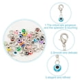 thumbnail image 3 of 32Pcs Evil Eye Resin Pendant Decorations with Alloy Lobster Claw Clasps Platinum 31mm, 3 of 7