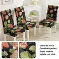 thumbnail image 5 of Strawberry Dining Chair Covers Set of 4 Charming Red Fruit Print Washable Polyester Stretch Slipcovers Removable Seat Protector for Summer Kitchen Decor, 5 of 7