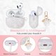 thumbnail image 2 of Funda para AirPods 4 Aleviker Cute Bling Marble con llavero, 2 of 7