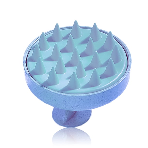 Handheld Silicone Scalp Scrubber Scrubber Exfoliación Masajeador Baño Cepillo de baño Reutilizable Viaje Cuidado de la piel Masaje Cuerpo personal Azul seitruly HA010454-04