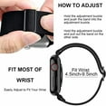 thumbnail image 4 of Adjustable Nylon Strap+Case For Apple Watch Band 45mm 41mm 44mm 40mm 42mm 38mm,Solo Loop Nylon Women Men Wristbands Straps +screen protector series 7 6 5 4 3 2 1 SE, 4 of 6
