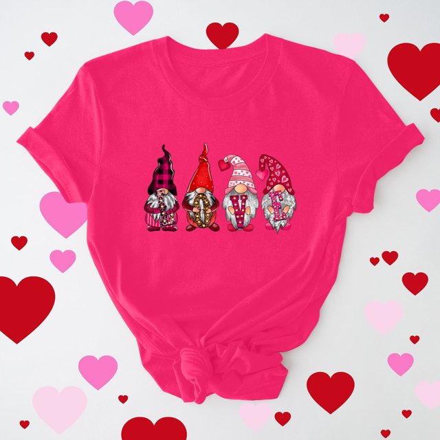 T-shirt Décontracté à Col Rond et Manches Courtes Imprimé Arbre de Noël pour Femmes