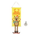 thumbnail image 1 of Bandera colgante de Navidad, bandera navideña para colgar en la pared, bandera navideña para decoración del hogar y jardín, banderas de casa navideñas de alces, parte superior de la línea, 1 of 8