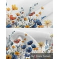 thumbnail image 6 of Flower Linen Curtain Valance for Bedroom/Bathroom/Kitchen/Living/Dining Room Window,Blue Floral Daisy Eucalyptus Lavender White Watercolor Pocket Topper Drapes Decorative Cafe Drapery Panel 60"x18", 6 of 6