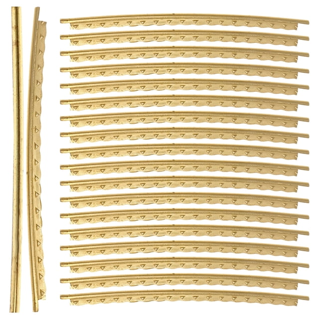 Shisuyan Fret Leveling Kit Fret Wires Brass Golden For Musicians Performance 20Set 1.97X0.08X0.08In