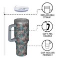 thumbnail image 3 of Camouflage 40oz Tumbler– Stainless Steel Insulated Tumbler with Handle and Straw, Large Capacity Travel Cup for Hot & Cold Drinks, 3 of 6