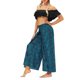 thumbnail image 2 of VISgogo Pantalones de pierna ancha de verano para mujer, pantalones sueltos sueltos de tiro medio con estampado bohemio con divisiones para yoga, playa, vacaciones VISgogo  moda, 2 of 7