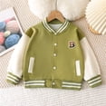 thumbnail image 7 of Coerni Boys & Girls Varsity Jackets Contrast Long Sleeve Embroidery Bomber Jackets Button Down Cardigan Baseball Coats, 7 of 7