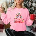 thumbnail image 3 of Christmas Trees Sweatshirt for Women Merry and Bright Christmas Shirts Xmas Holiday Party Long Sleeve Pullover Tops, 3 of 7