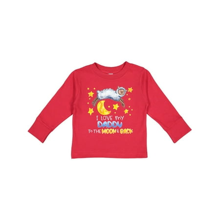 

Inktastic I Love my Daddy to the Moon and Back Cute Sheep Gift Toddler Boy or Toddler Girl Long Sleeve T-Shirt