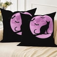 thumbnail image 2 of DaShan Halloween Pillow Cover 20x20 Set of 2,Black Cat Bat Decorative Pillow Cases Couch Cushion for Bedroom Home Decor, 2 of 6