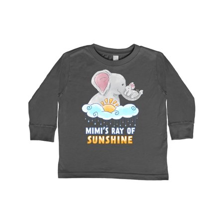 

Inktastic Mimi s Ray Of Sunshine Cute Elephants Rainclouds and Sun Gift Toddler Boy or Toddler Girl Long Sleeve T-Shirt