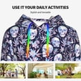 thumbnail image 4 of Sikiie Skull flower crystal Women's Casual Hoodies Long Sleeve Lightweight Pullover Tops Loose Sweatshirt-Large, 4 of 7