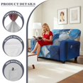 thumbnail image 6 of Jiueut Blue Golden Marble Pattern Recliner Loveseat Slipcover, Wear Resistant Recliner Chair Covers Elastic 2 Seat Couch Protector Soft Furniture Protector with Anti-Slip Edges, 6 of 7