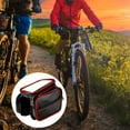 thumbnail image 4 of Nituyy Bike Front Frame Bag Touchable Transparent Bicycle Phone Holder Bike Storage Pouch with Zipper Pockets, 4 of 6