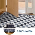 thumbnail image 2 of Memoryfield Checkered Area Rug 8' x 10', Washable, Non-Slip Low-Pile Carpet with Modern Geometric Design for Living Room, Bedroom & Dining Room, Black, 2 of 6
