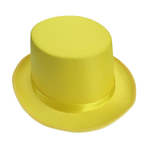 Loftus International Dumb and Dumber Felt Style Top Hat For Black Costume Yellow