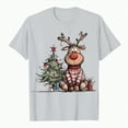 thumbnail image 4 of UngA Womens Christmas Shirts Crew Neck Shirts for Women Xmas Tree Shirt Merry and Bright Shirt Casual Graphic Tee Tops Christmas Tshirts Women White,L, 4 of 6