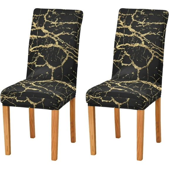 Marble Dining Chair Covers Set of 4, Stretch Chair Slipcovers Removable Washable Chair Protector Covers for Dining Room, Restaurant, Hotel, Banquet, Ceremony